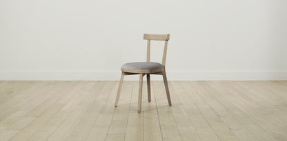 The Allen  - Nubuck Leather Asphalt Dining Chair