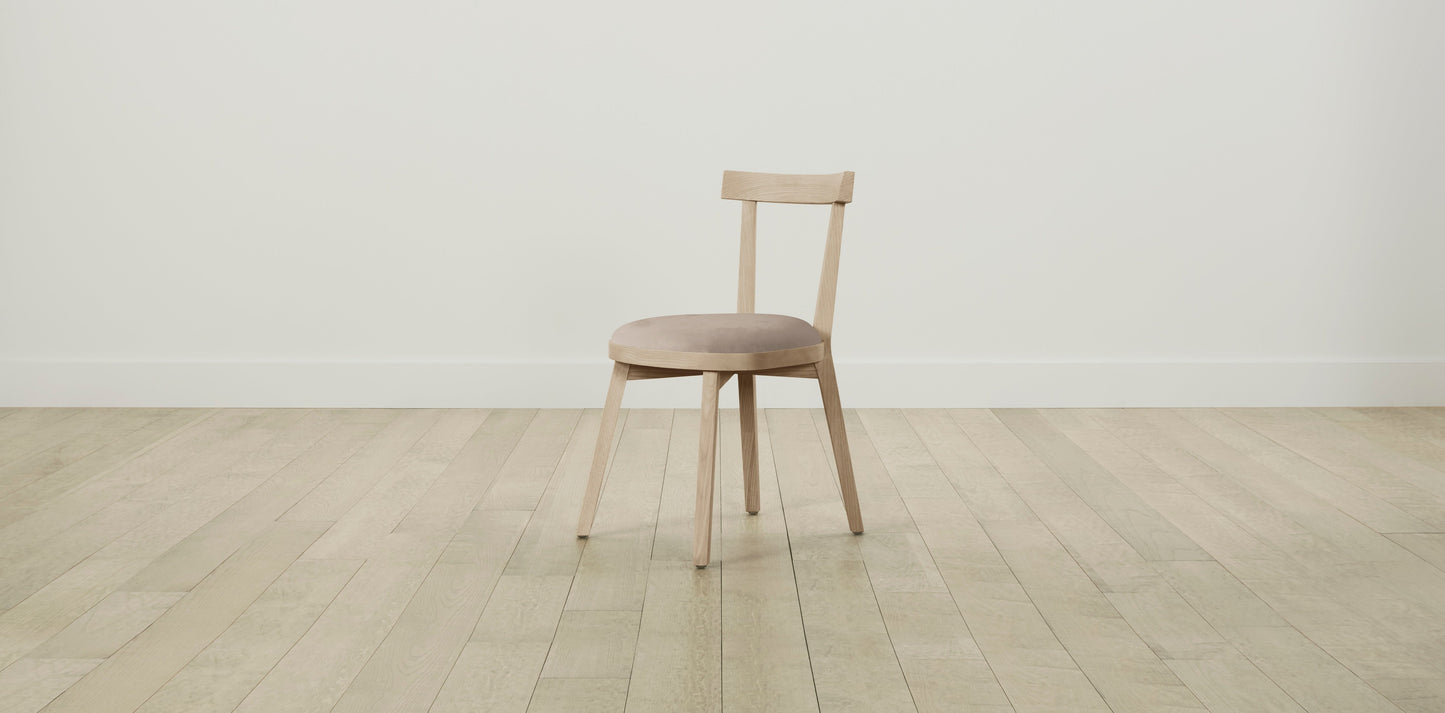 The Allen  - Nubuck Leather Fawn Dining Chair