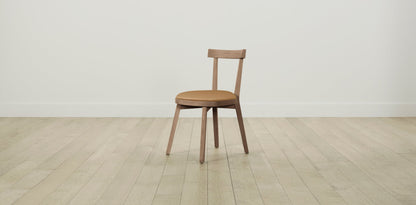 The Allen  - Pebbled Leather Latte Dining Chair