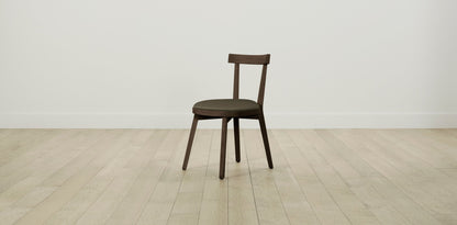 The Allen  - Pebbled Leather Truffle Dining Chair