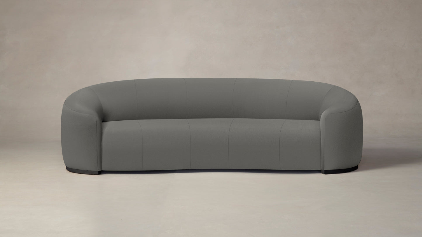 The Chelsea  - Pebbled Leather Ash Sofa