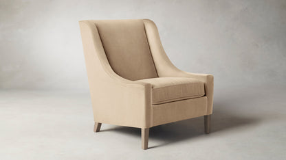 The Chrystie  - Mohair Almond Chair