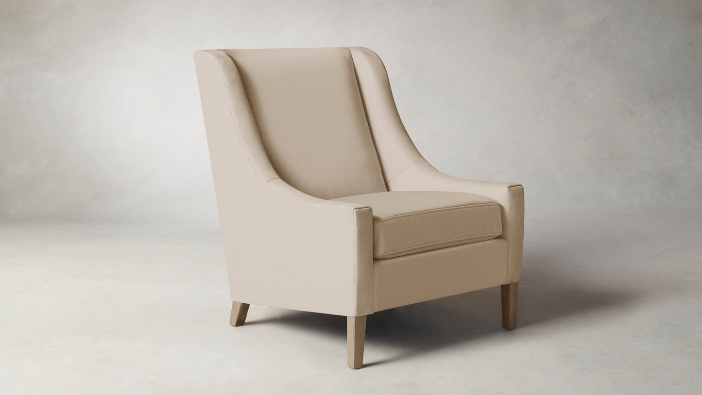 The Chrystie  - Pebbled Leather Stone Chair