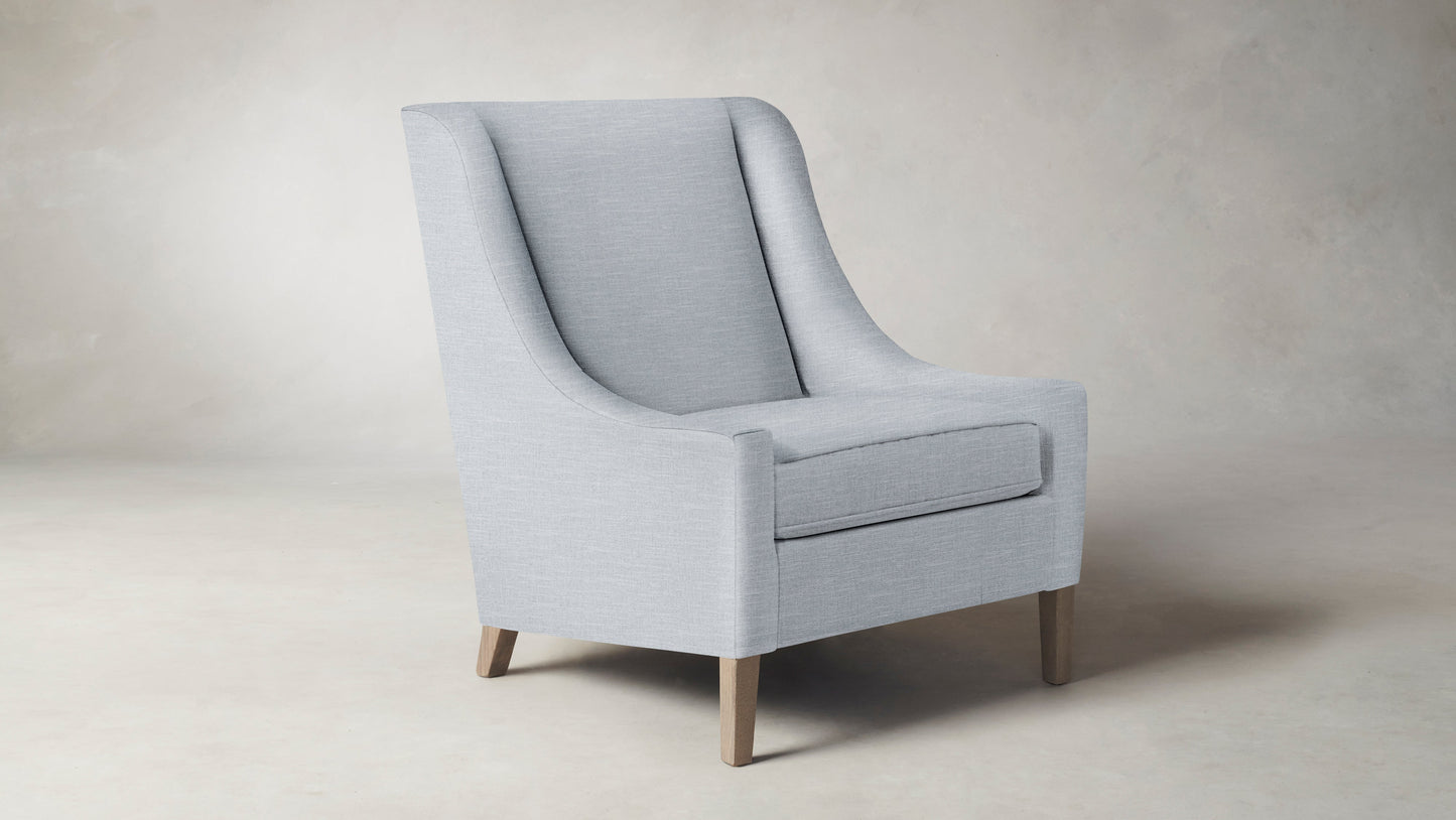 The Chrystie  - Performance Chenille Nickel Chair