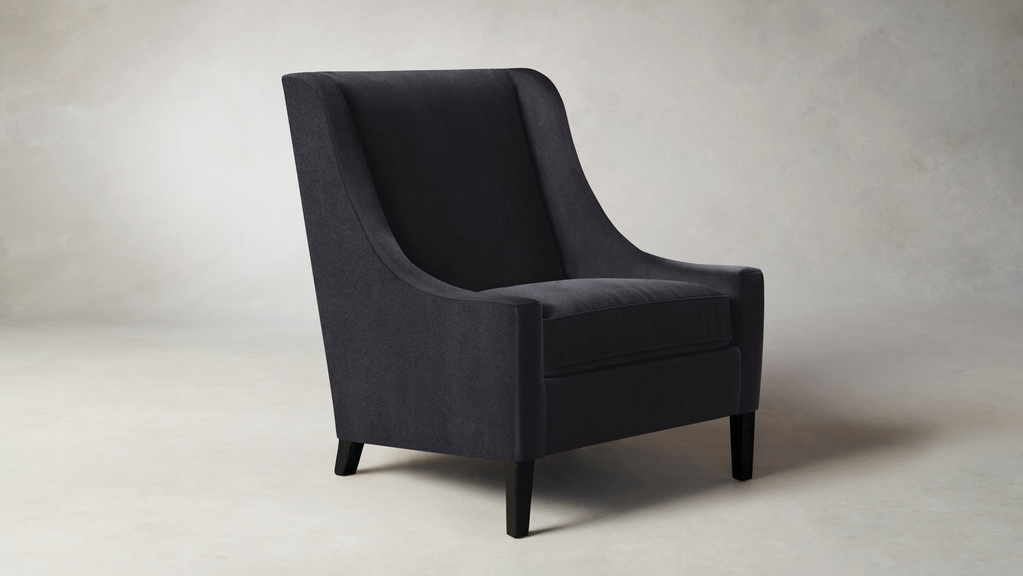 The Chrystie  - Performance Velvet Flannel Chair