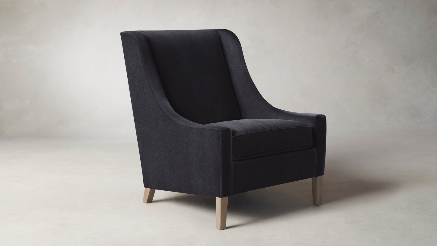 The Chrystie  - Performance Velvet Flannel Chair