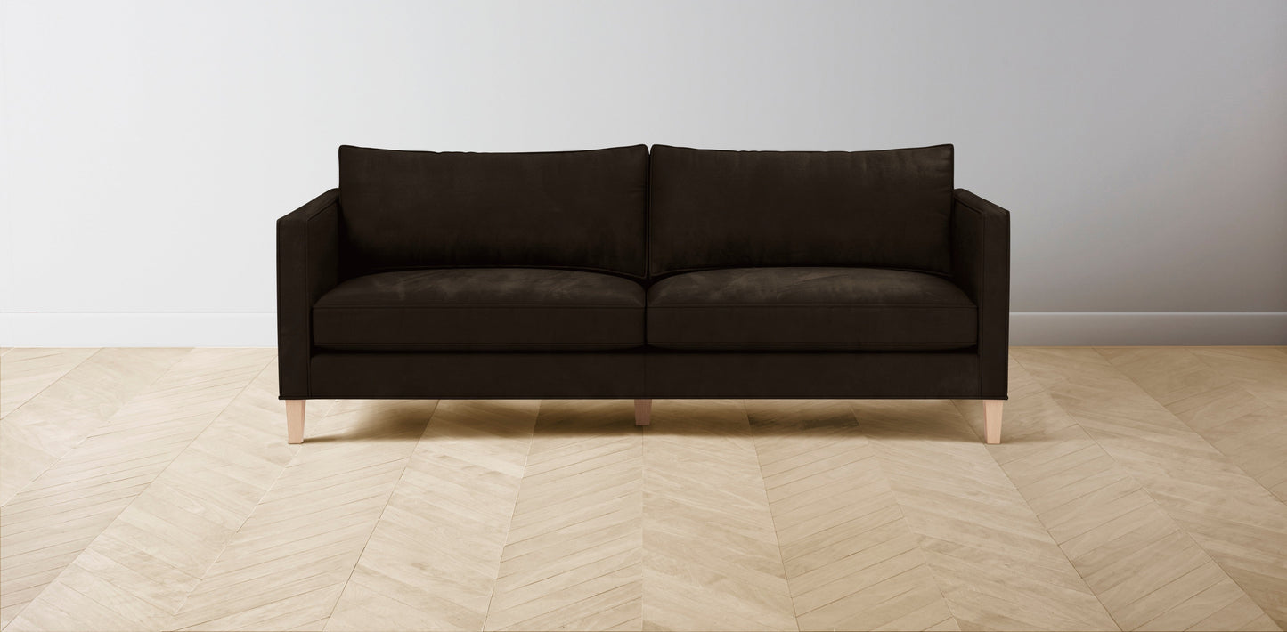 The Crosby  - Nubuck Leather Espresso Sofa