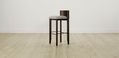 The Delancey with Brushed Nickel - Belgian Linen Agate Bar and Counter Stool