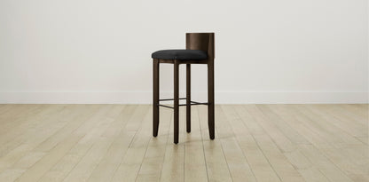 The Delancey with Brushed Brass - Italian Bouclé Storm Bar and Counter Stool