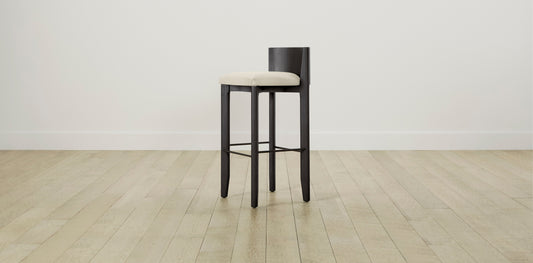 The Delancey with Onyx - Italian Bouclé White Bar and Counter Stool