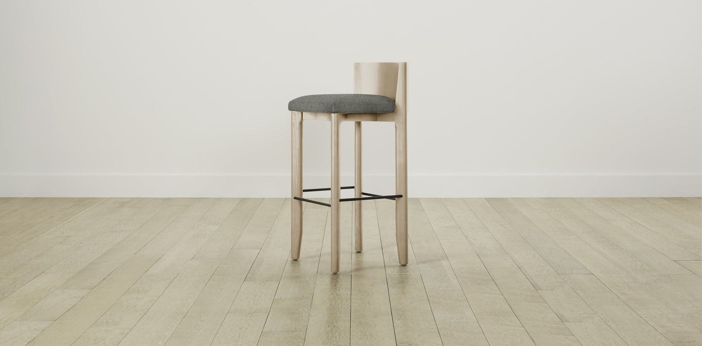 The Delancey with Brushed Nickel - Merino Granite Bar and Counter Stool