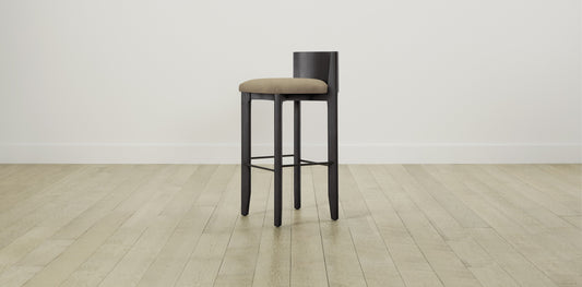 The Delancey with Brushed Nickel - Mohair Almond Bar and Counter Stool