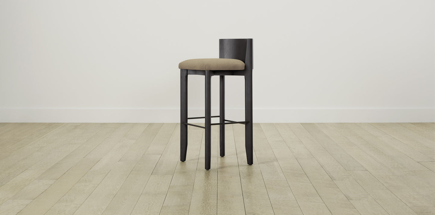 The Delancey with Onyx - Mohair Almond Bar and Counter Stool