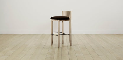 The Delancey with Onyx - Mohair Chocolate Bar and Counter Stool