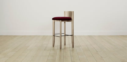 The Delancey with Onyx - Mohair Crimson Bar and Counter Stool