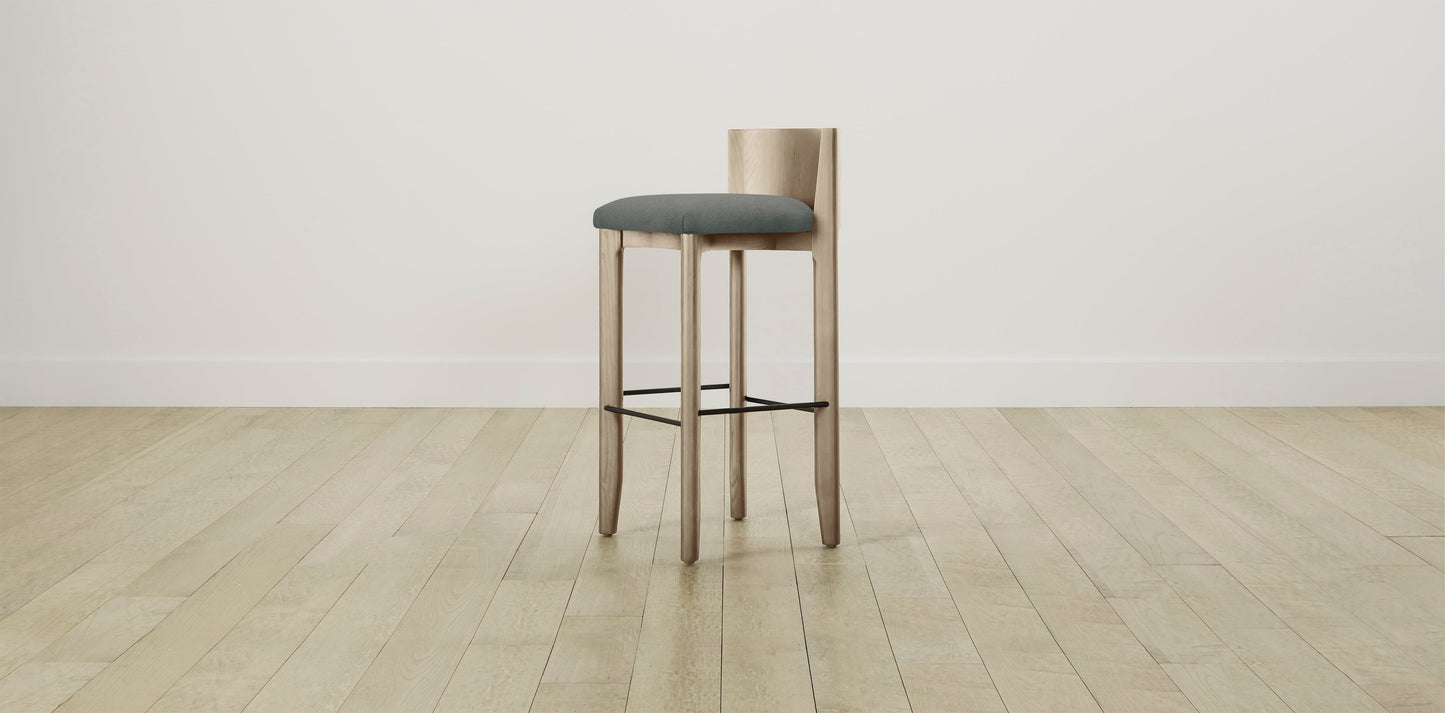 The Delancey with Onyx - Mohair Fog Bar and Counter Stool