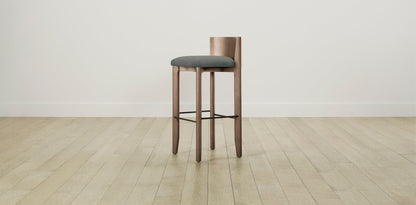 The Delancey with Brushed Nickel - Mohair Fog Bar and Counter Stool