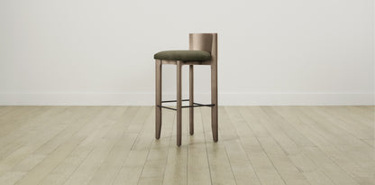 The Delancey with Onyx - Mohair Moss Bar and Counter Stool