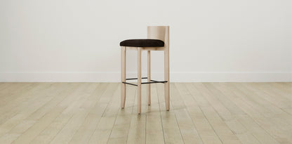 The Delancey with Onyx - Nubuck Leather Espresso Bar and Counter Stool