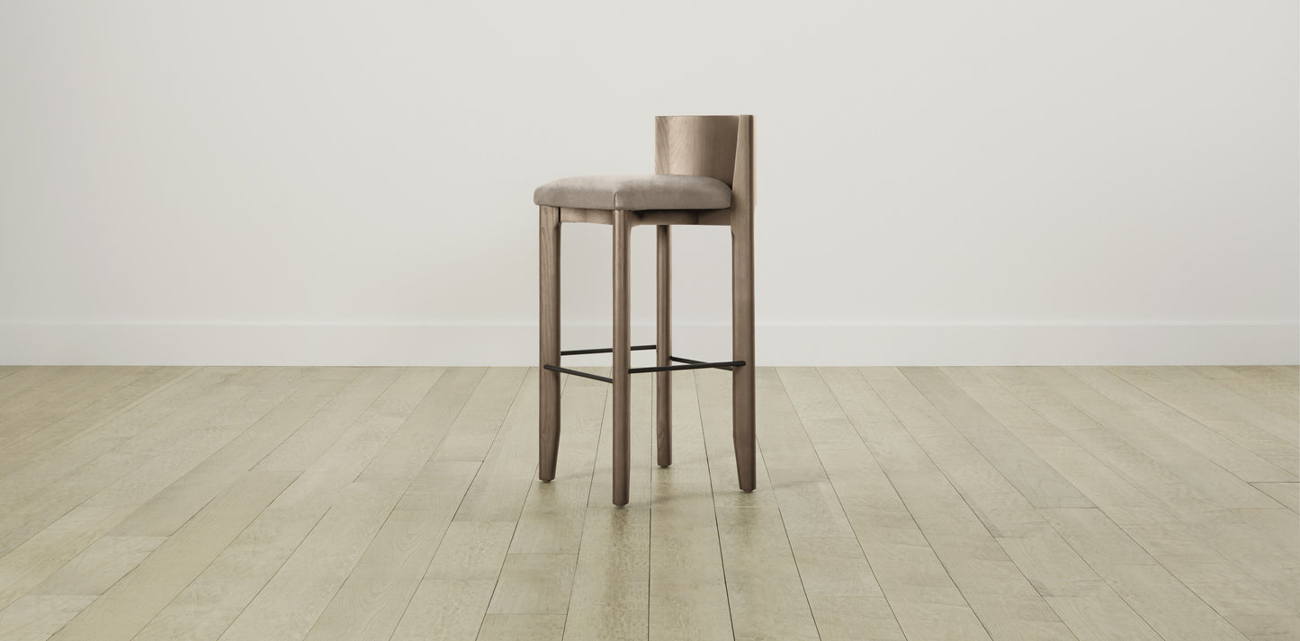 The Delancey with Onyx - Nubuck Leather Fawn Bar and Counter Stool