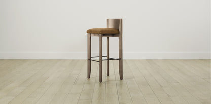 The Delancey with Onyx - Nubuck Leather Saddle Bar and Counter Stool