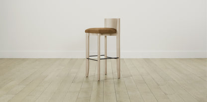 The Delancey with Onyx - Nubuck Leather Saddle Bar and Counter Stool