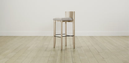 The Delancey with Brushed Nickel - Nubuck Leather Sail Bar and Counter Stool