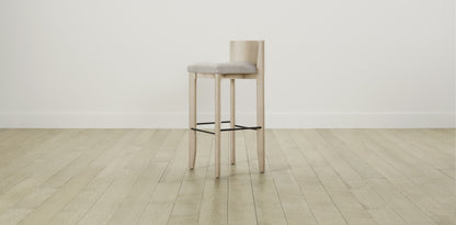 The Delancey with Brushed Nickel - Nubuck Leather Sail Bar and Counter Stool