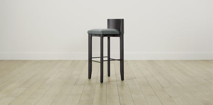 The Delancey with Brushed Nickel - Nubuck Leather Tide Bar and Counter Stool