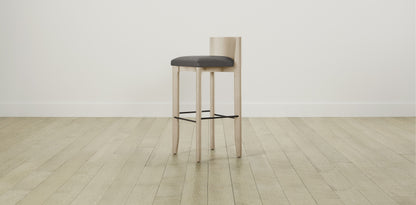 The Delancey with Onyx - Pebbled Leather Ash Bar and Counter Stool