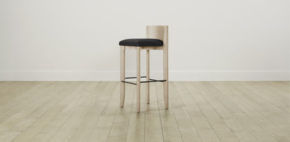 The Delancey with Onyx - Pebbled Leather Ink Bar and Counter Stool