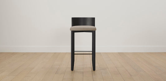 The Delancey with Brushed Nickel - Performance Bouclé Morel Bar and Counter Stool