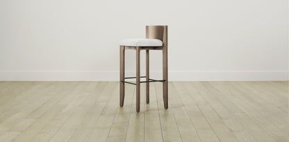 The Delancey with Onyx - Performance Chenille Alabaster Bar and Counter Stool