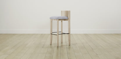 The Delancey with Brushed Nickel - Performance Chenille Harbor Bar and Counter Stool