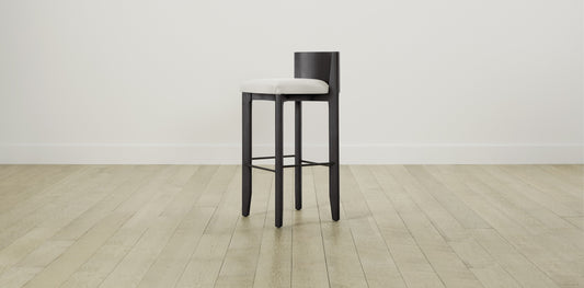 The Delancey with Brushed Nickel - Performance Linen Oyster Bar and Counter Stool