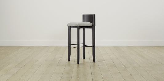 The Delancey with Brushed Nickel - Performance Melange Weave Flint Bar and Counter Stool