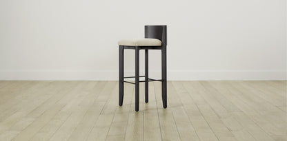 The Delancey with Brushed Nickel - Performance Melange Weave Shell Bar and Counter Stool