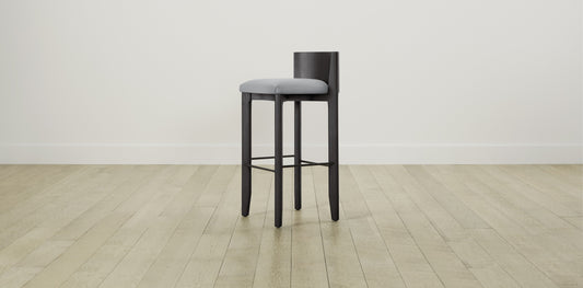 The Delancey with Brushed Nickel - Performance Textured Linen Mineral Bar and Counter Stool