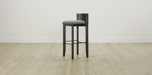 The Delancey with Brushed Nickel - Performance Velvet Lunar Bar and Counter Stool