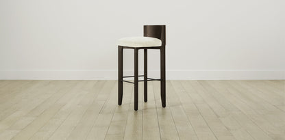 The Delancey with Onyx - Shearling Ivory Bar and Counter Stool