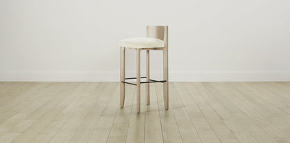 The Delancey with Onyx - Shearling Ivory Bar and Counter Stool