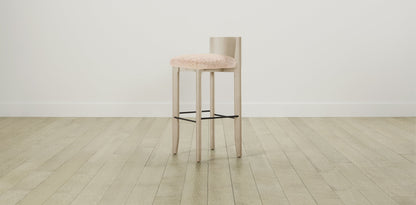 The Delancey with Brushed Brass - Shearling Shea Bar and Counter Stool