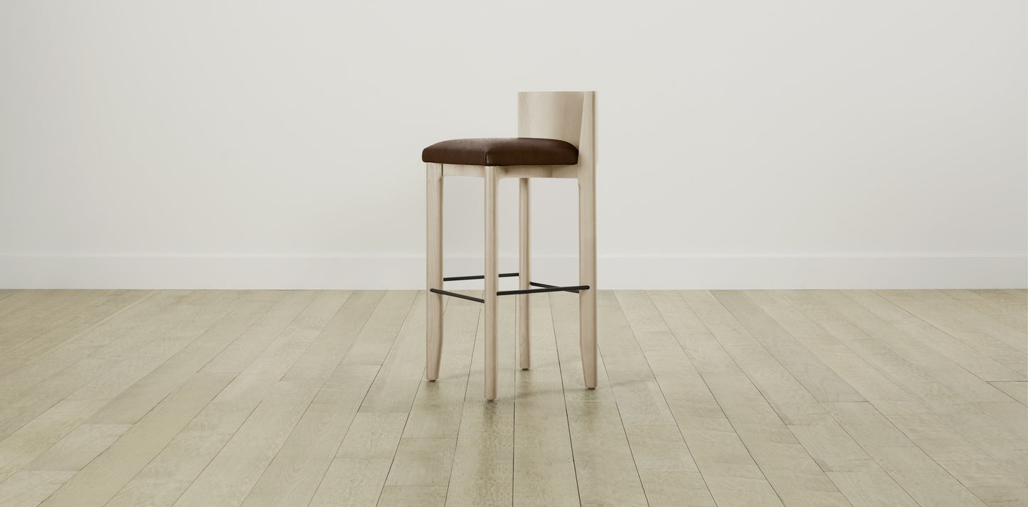 The Delancey with Onyx - Tuscan Leather Bourbon Bar and Counter Stool