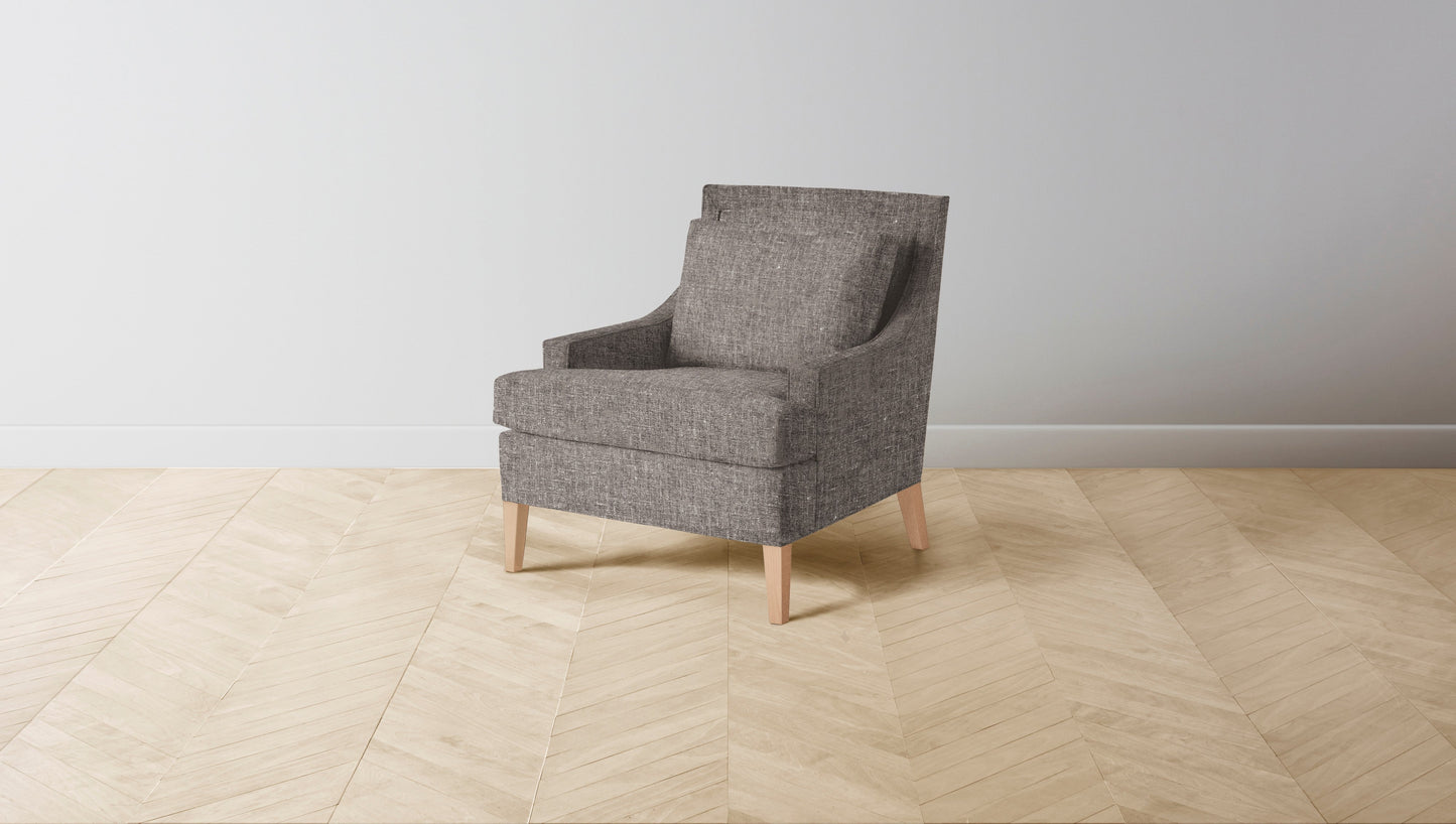 The Downing  - Belgian Linen Carob Chair