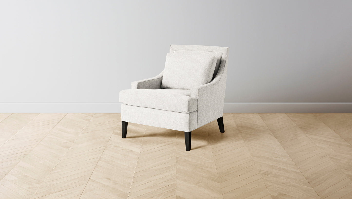 The Downing  - Belgian Linen Egret Chair