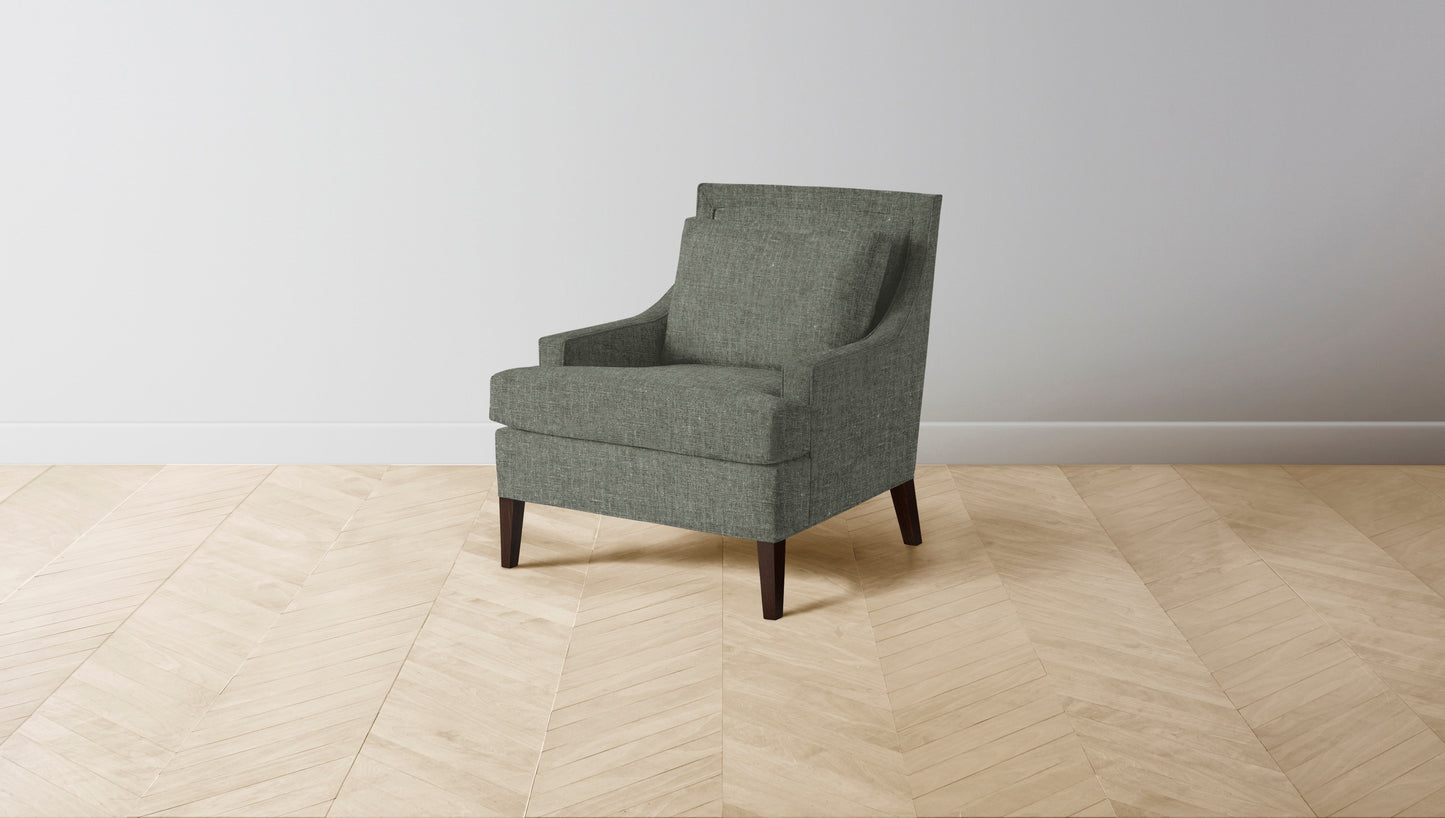 The Downing  - Belgian Linen Thyme Chair