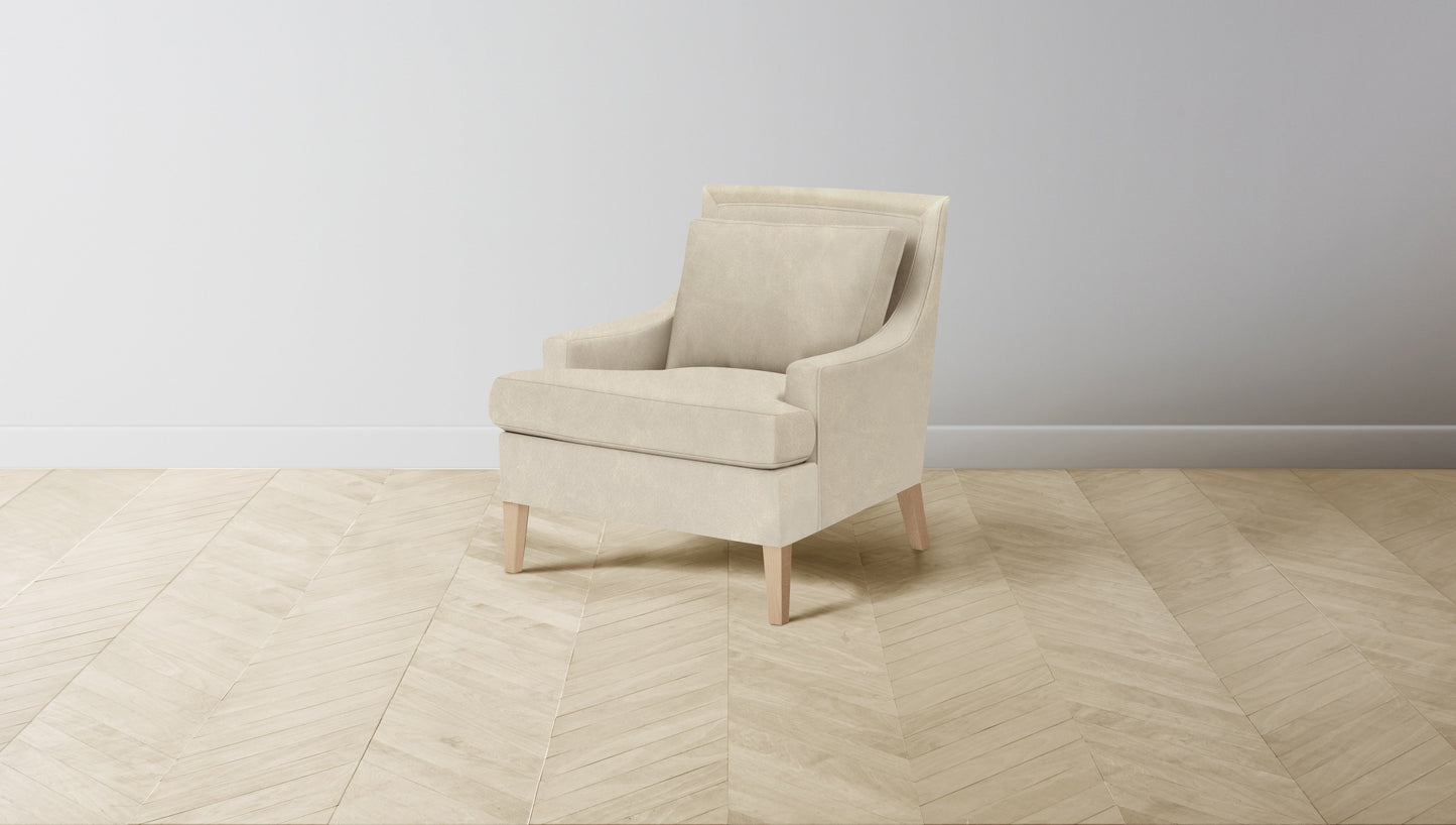 The Downing  - Tuscan Leather Bisque Chair