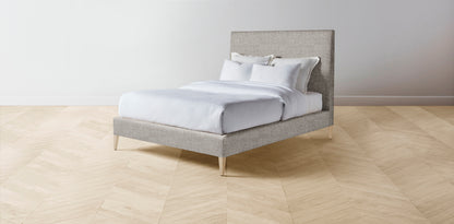 The Essex  - Belgian Linen Agate Bed - 50" Headboard - Upholstered on reverse