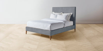 The Essex  - Performance Melange Weave Aegean Bed - 60" Headboard - Upholstered on reverse