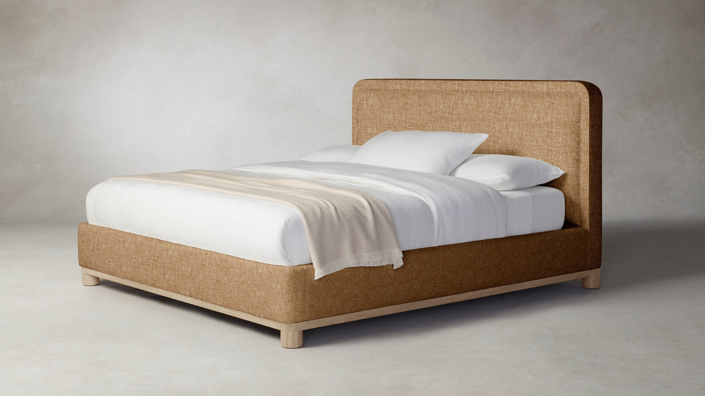 The Kent  - Belgian Linen Chai Bed - 47" Headboard